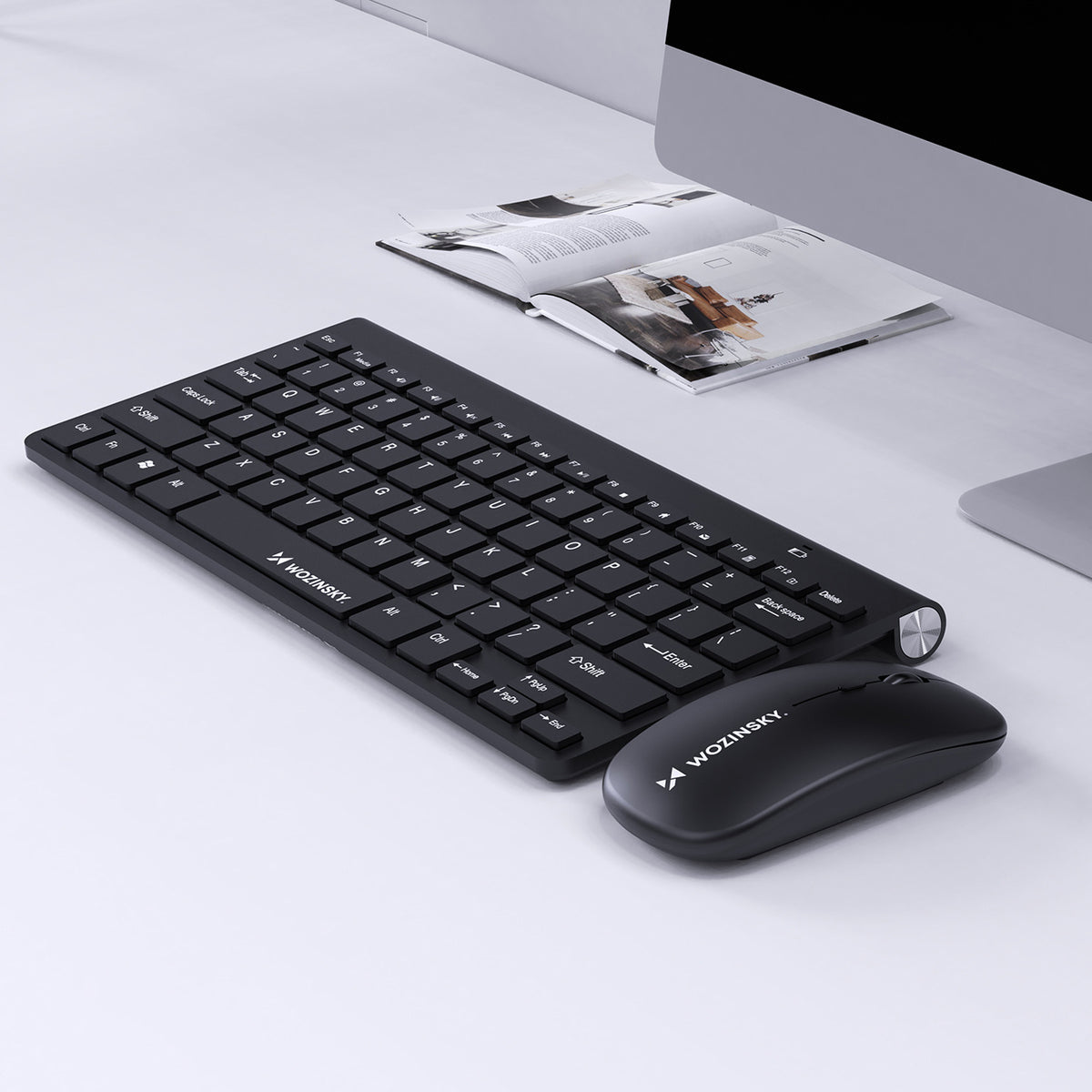 2x 2.4 GHz Wireless Mouse Keyboard Set - Black Keyboard type membrane