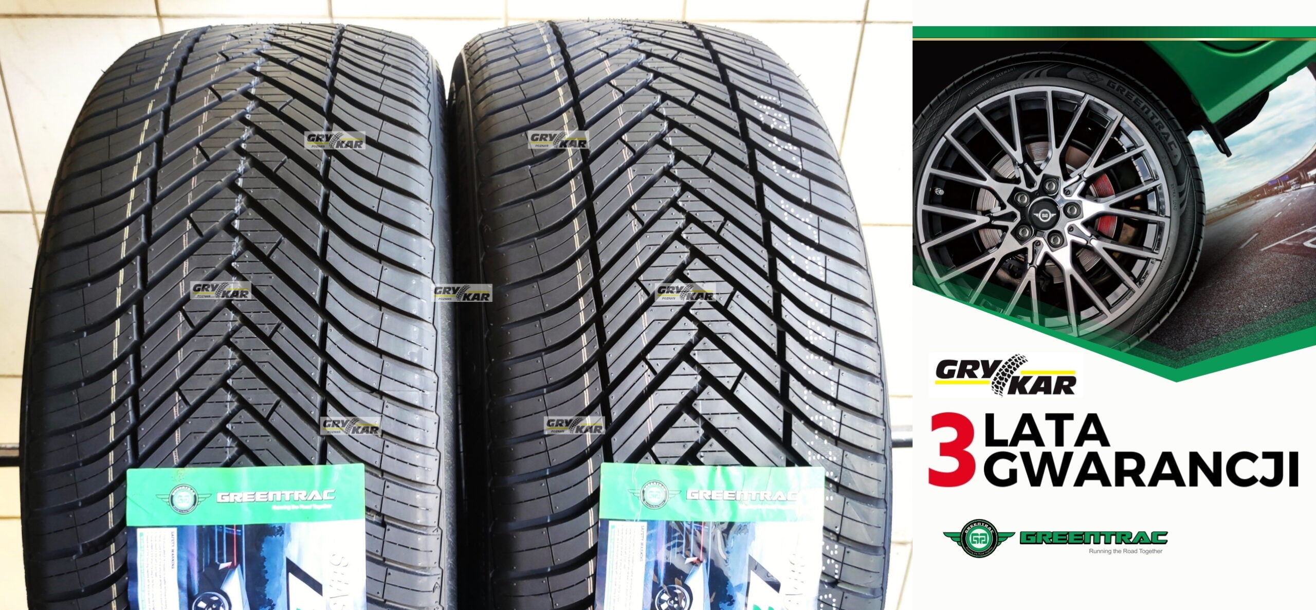 2x 225/40R18 Greentrac Season Master 2026 C/B/71dB 3 years warranty.