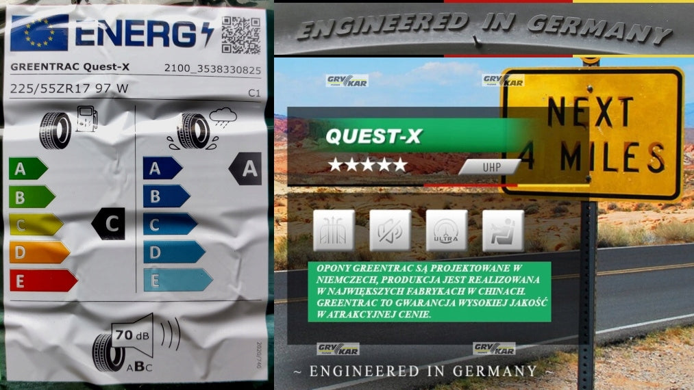 2x 225/55R17 Greentrac Quest-X adhesion: A 2026r 3 years of buzz. Season summer