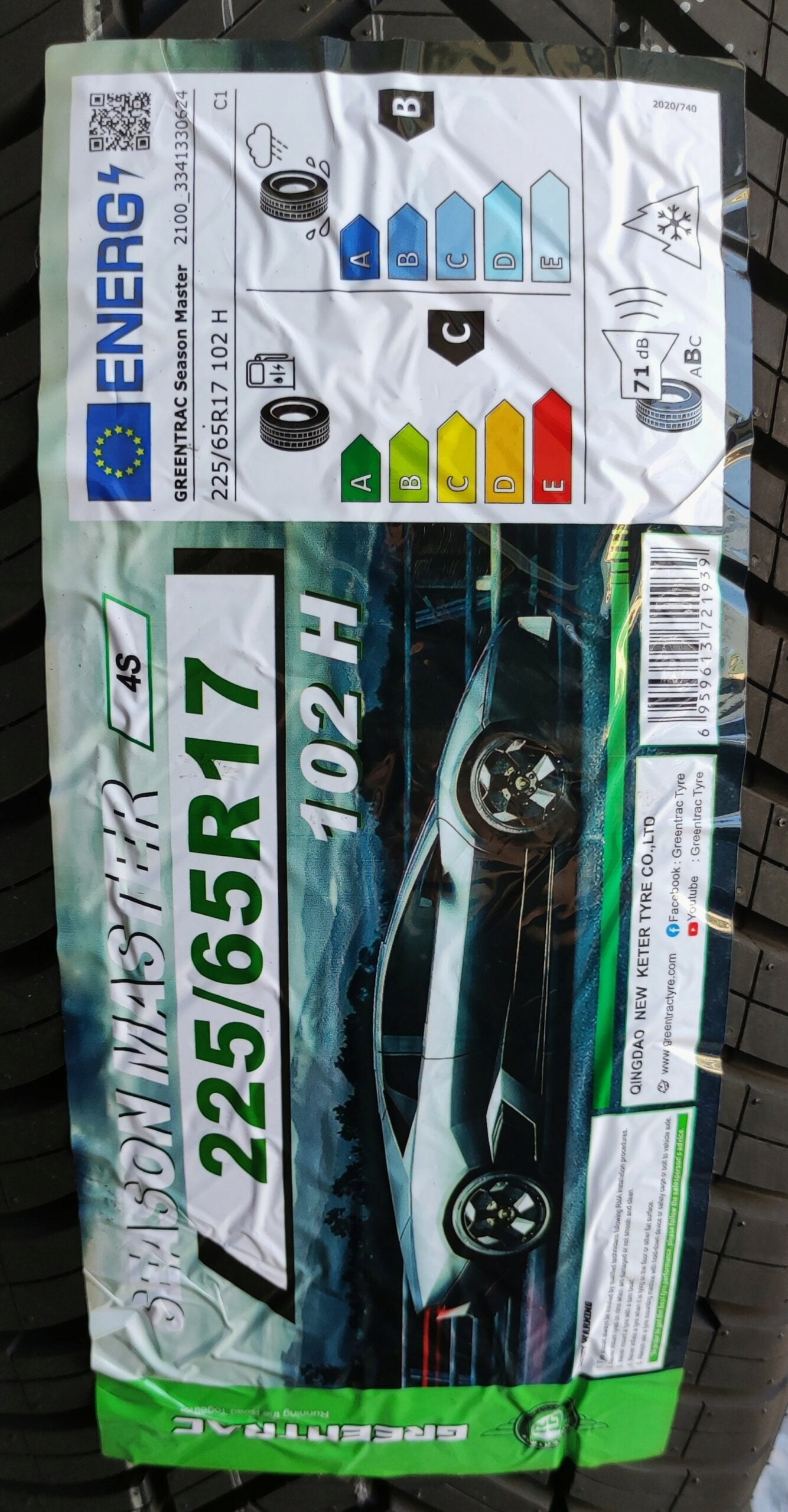 2x 225/65R17 Greentrac Season Master C/B/71dB 2026 3 years warranty. Season all-season