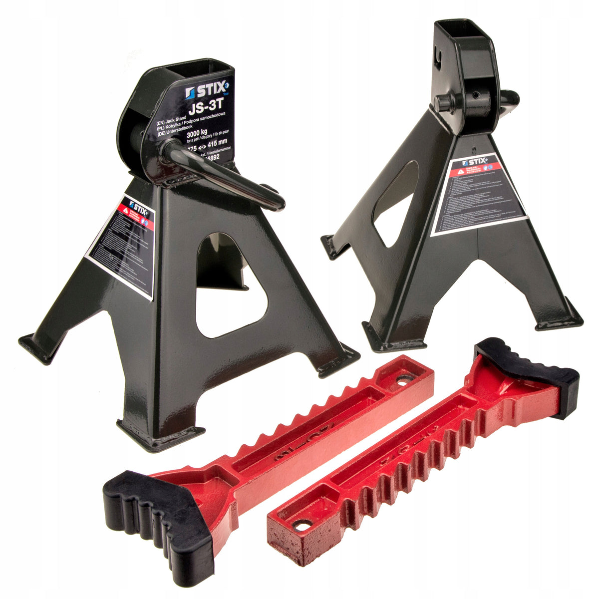2x 3T FENNELS SUPPORT STANDS WITH RUBBER PIN STRONG 3 TONS ADJUSTABLE Brand Stix