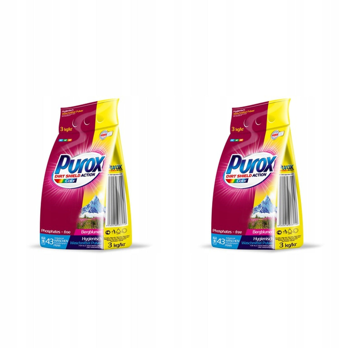 2x 3kg Purox Dirt Shield Action Color