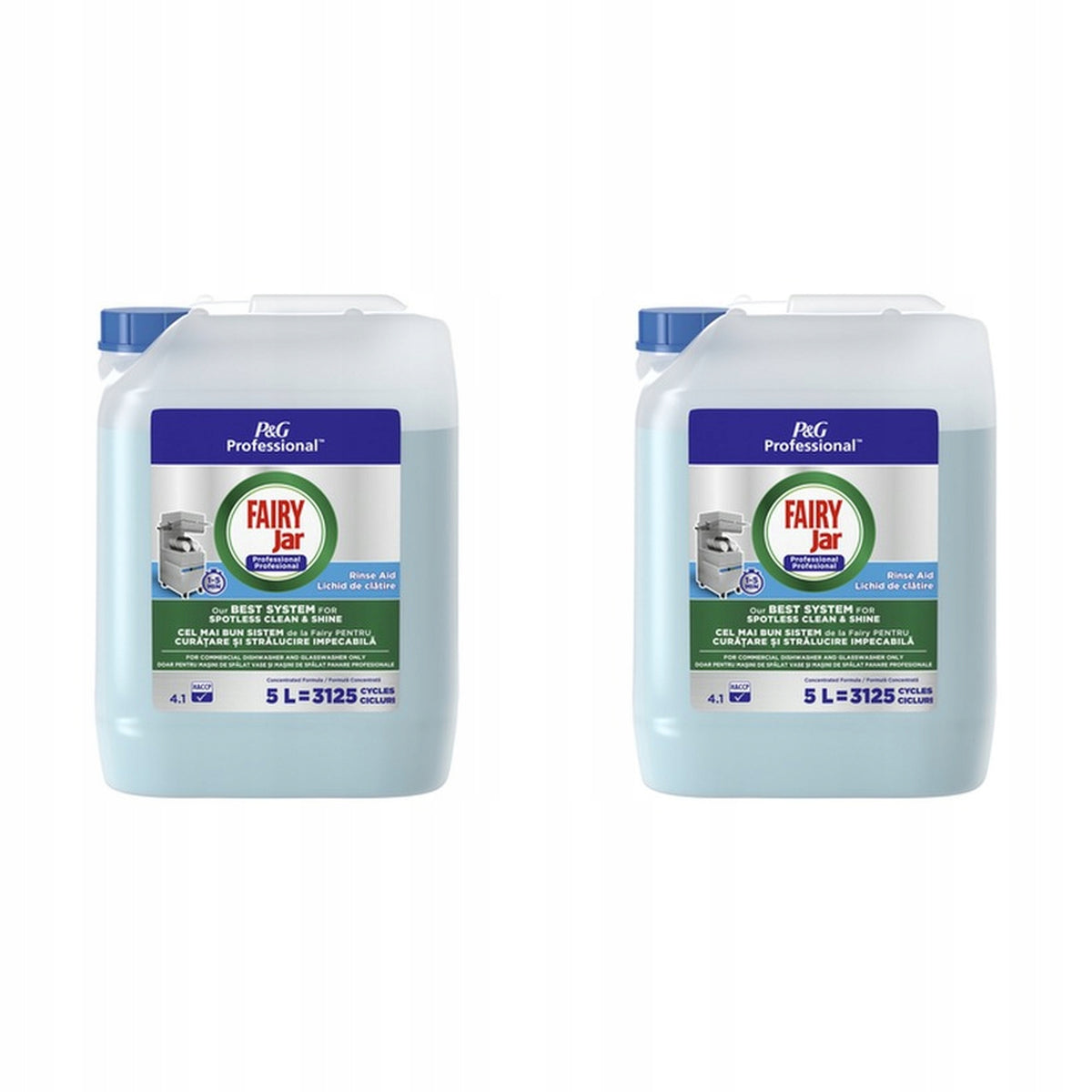 2x 5L Fairy Jar Professional Shiny Dishwashing Agent