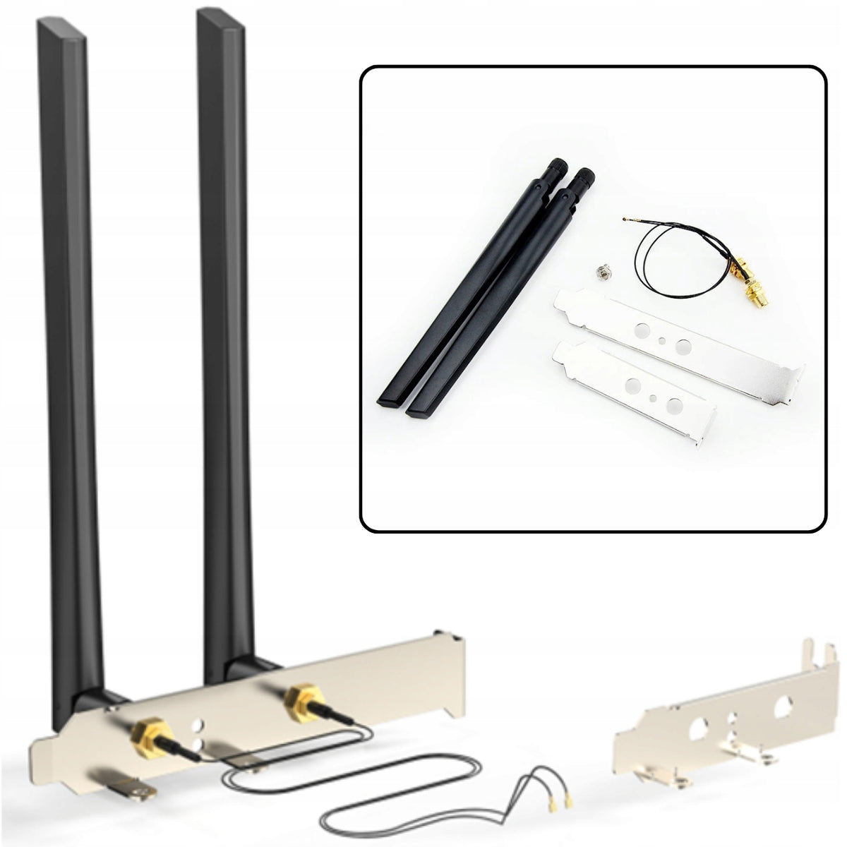 2x 6Dbi Wifi Antenna Kit 2.4GHz 5GHz IPEX 4 for RP-SMA