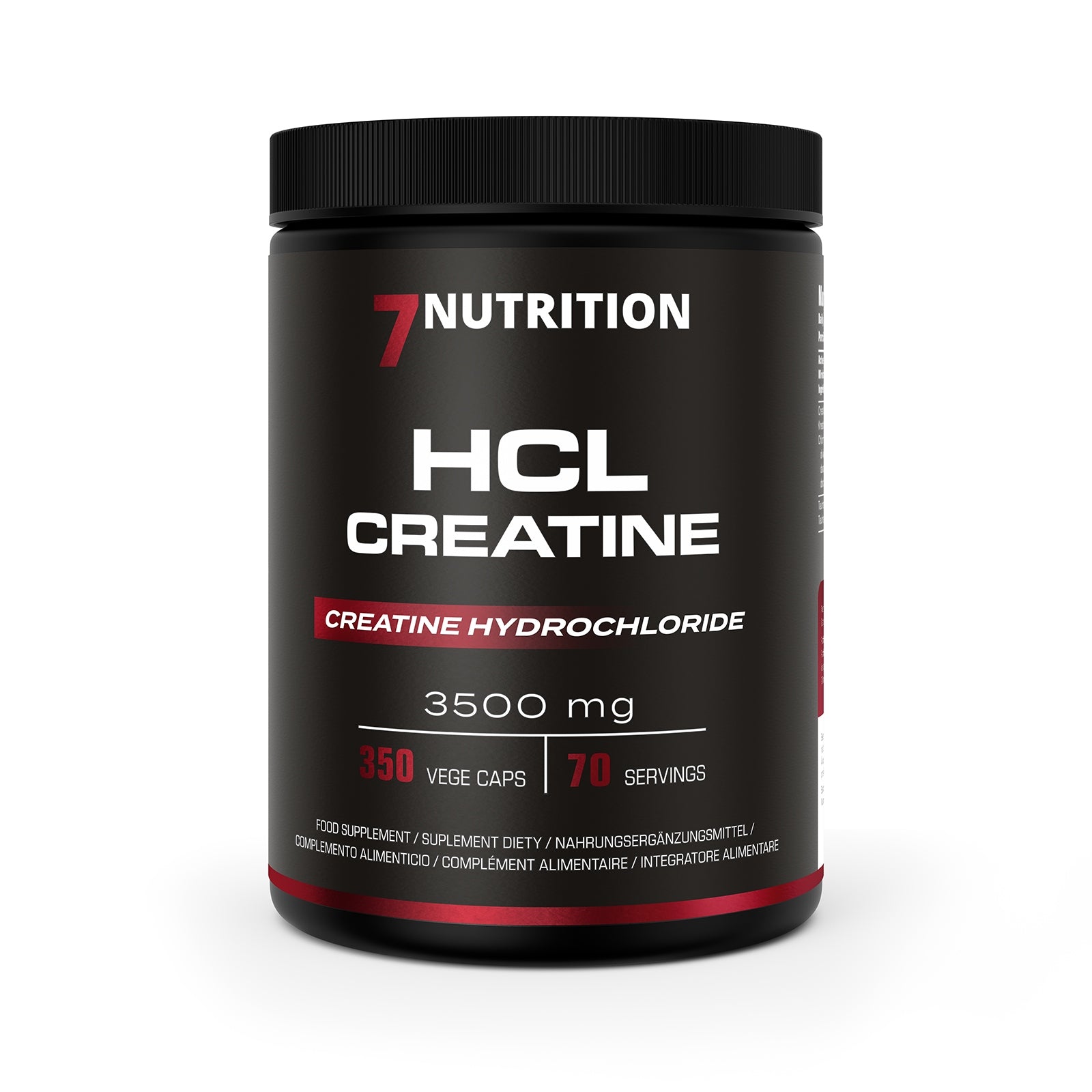 2x 7Nutrition Creatine HCL 350 Capsules Absorption Stomach Hydrochloride Expiration date not specified