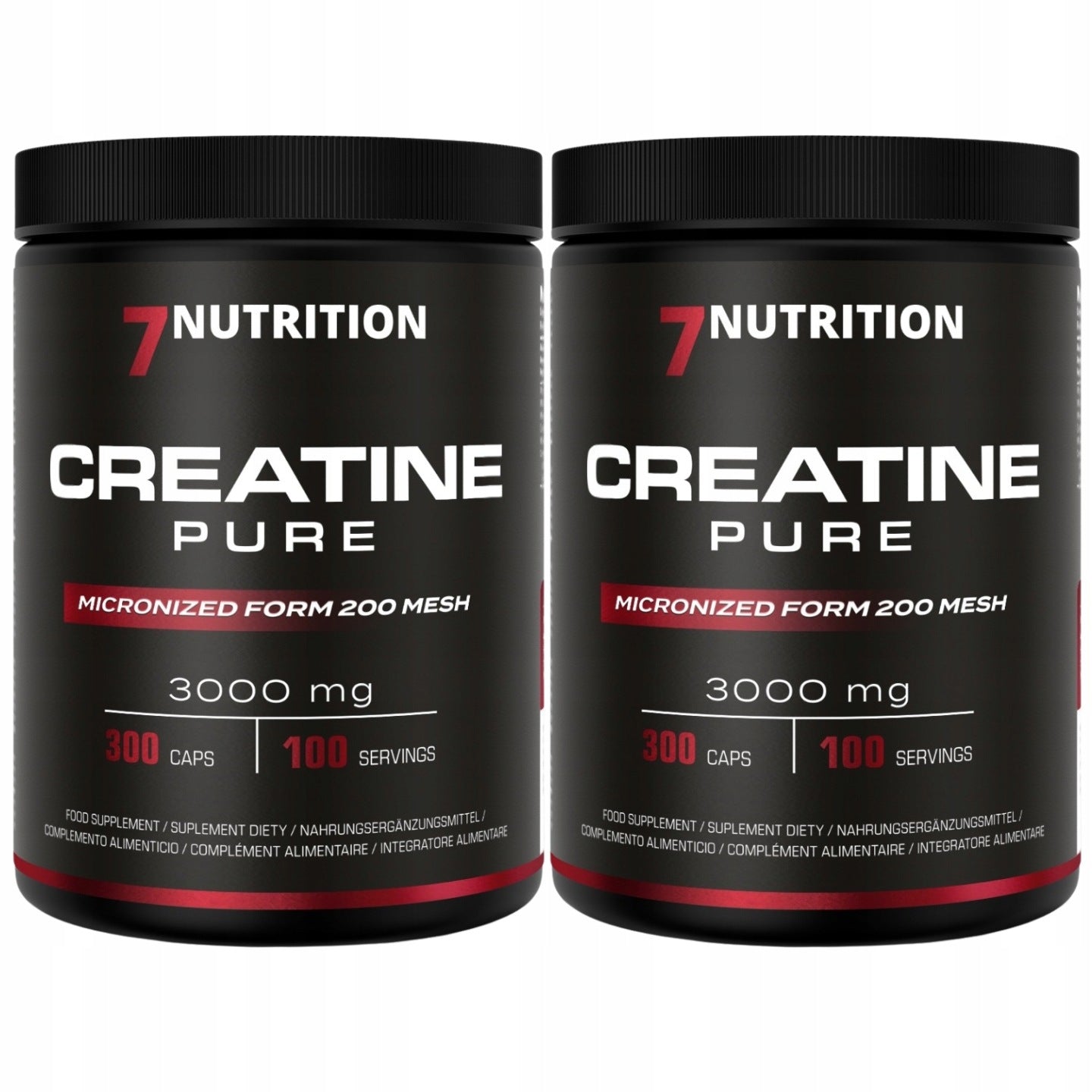 2x 7Nutrition Creatine Pure CREATINE CAPSULES MONOHYDRATE STRONG CAPS