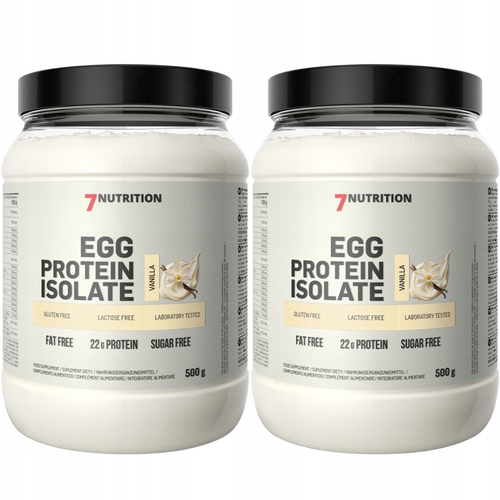 2x 7Nutrition EGG Protein 500 g Vanilla EGG CHICKEN PROTEIN WITHOUT LACTOSE