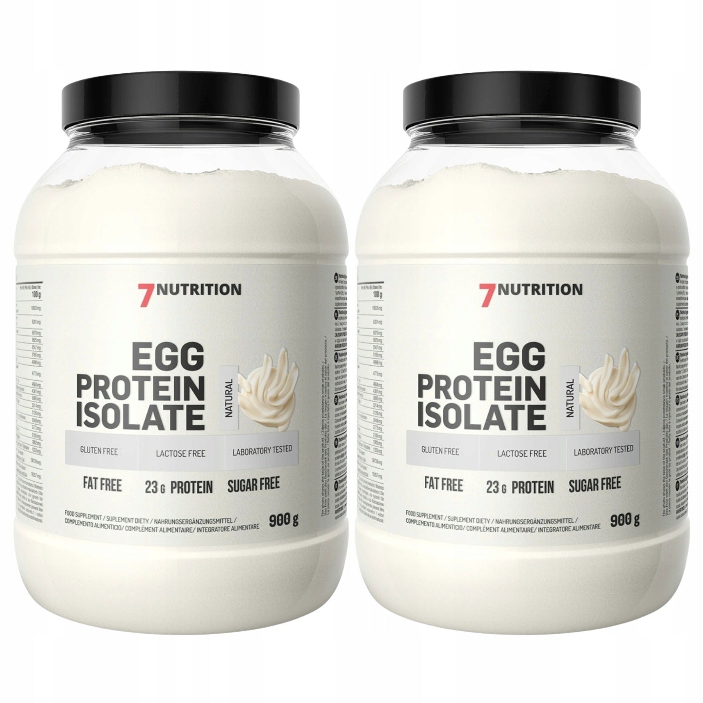 2x 7Nutrition EGG Protein 900 g Natural Protein WPI ISOLATE EGG CHICKENS