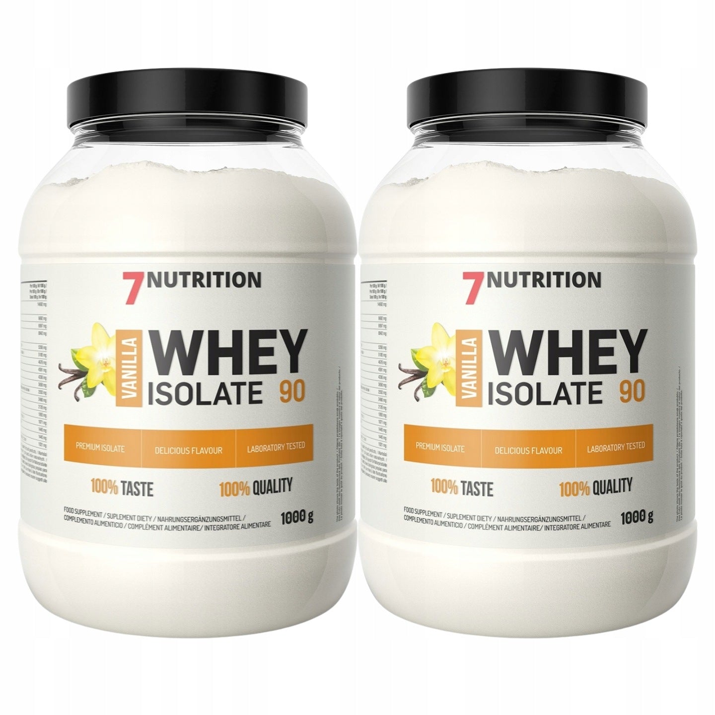2x 7Nutrition Whey Isolate WPI 90 Vanilla 1000 g VANILLA Isolate REDUCTION