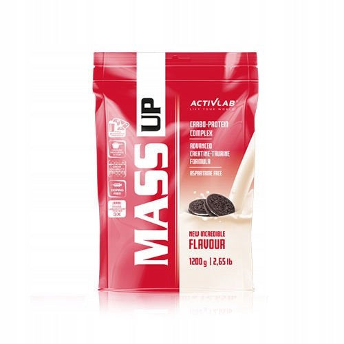 2x ACTIVLAB Mass Up 1200g Gainer Protein Creatine Taurine Muscle Mass Expiration date at least six months from the date of purchase