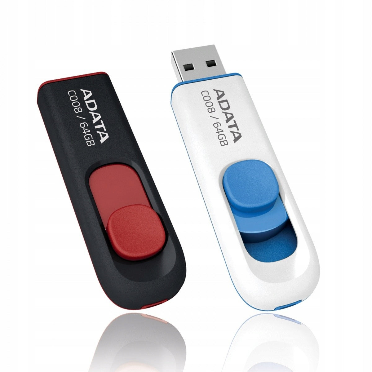 2x ADATA FLASHDRIVE C008 64GB USB 2.0 WHITE&BLUE