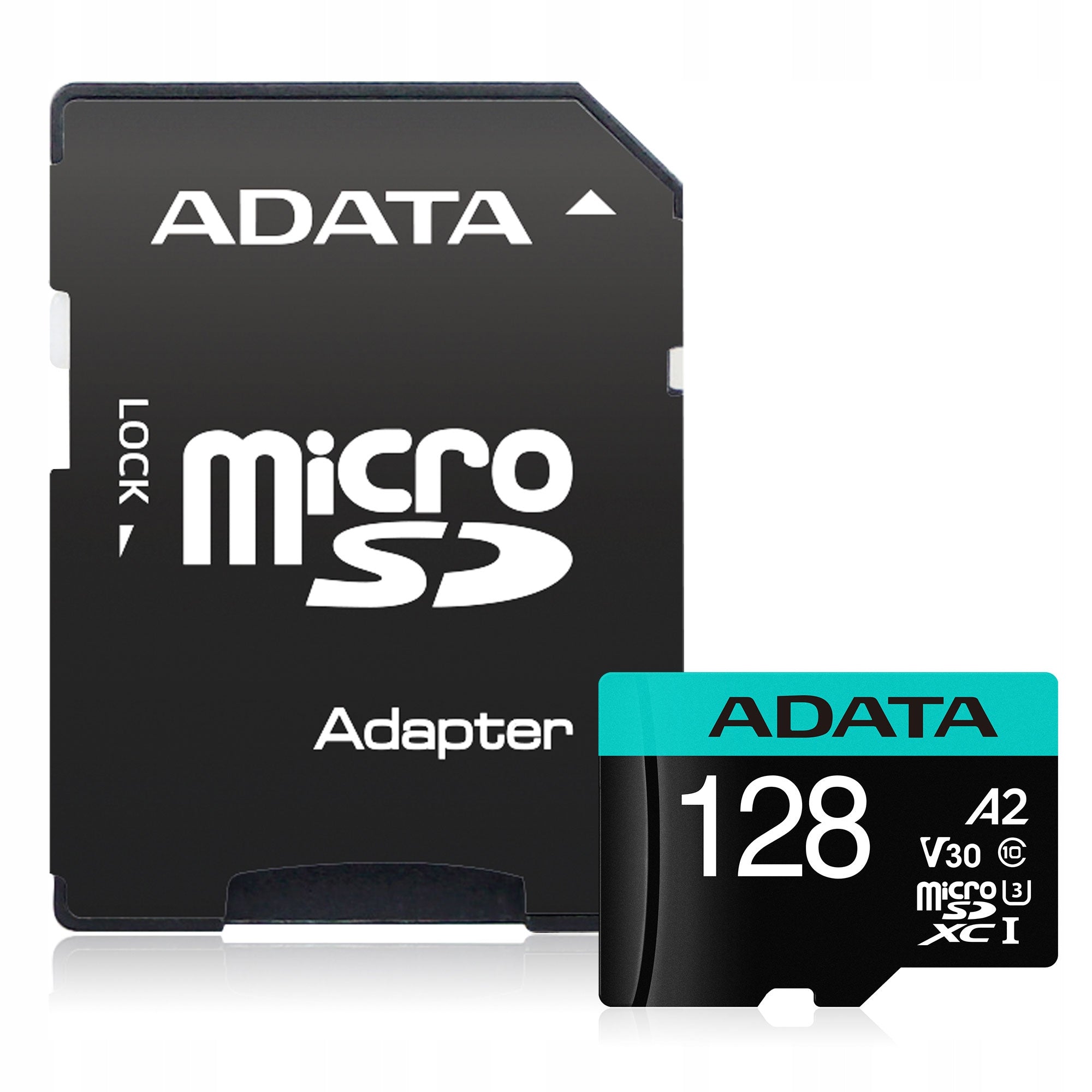 2x ADATA PREMIER PRO microSDXC 128GB CL10 UHS-I/U3 A2 V30 Card capacity 128 GB