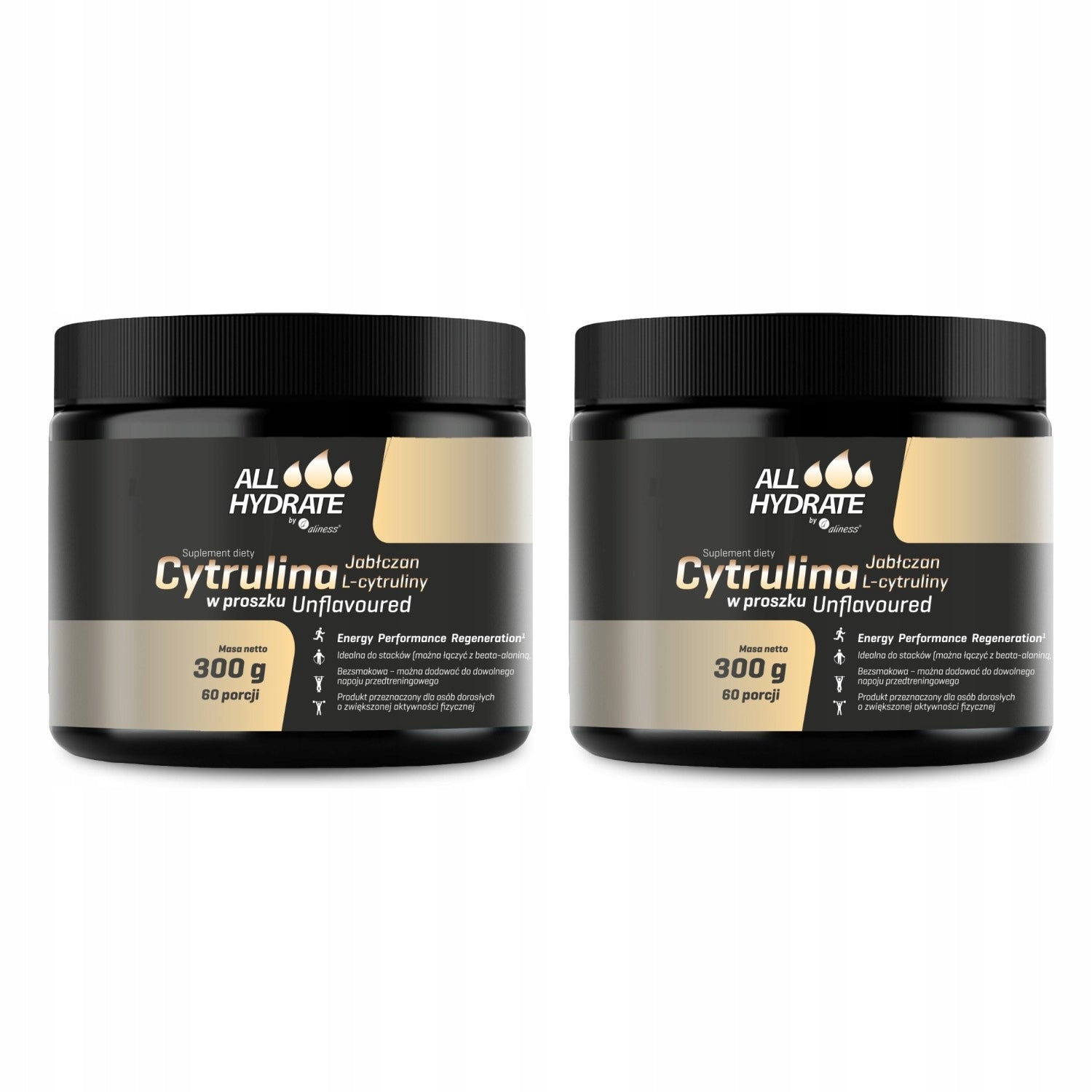 2x ALLHydrate by Aliness Citrulline (L-citrulline malate) 300 g 60 servings