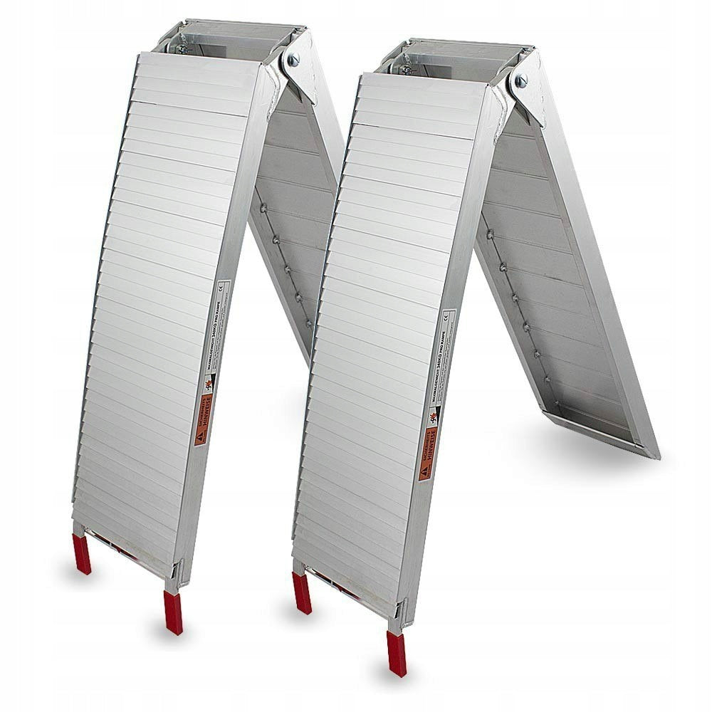 2x ALUMINUM RAMP RAIDS FOLDING LOADING DRIVEWAYS 2x340KG 205cm Manufacturer code DL14555 RAMPA Podjazd Najazd platforma ALU