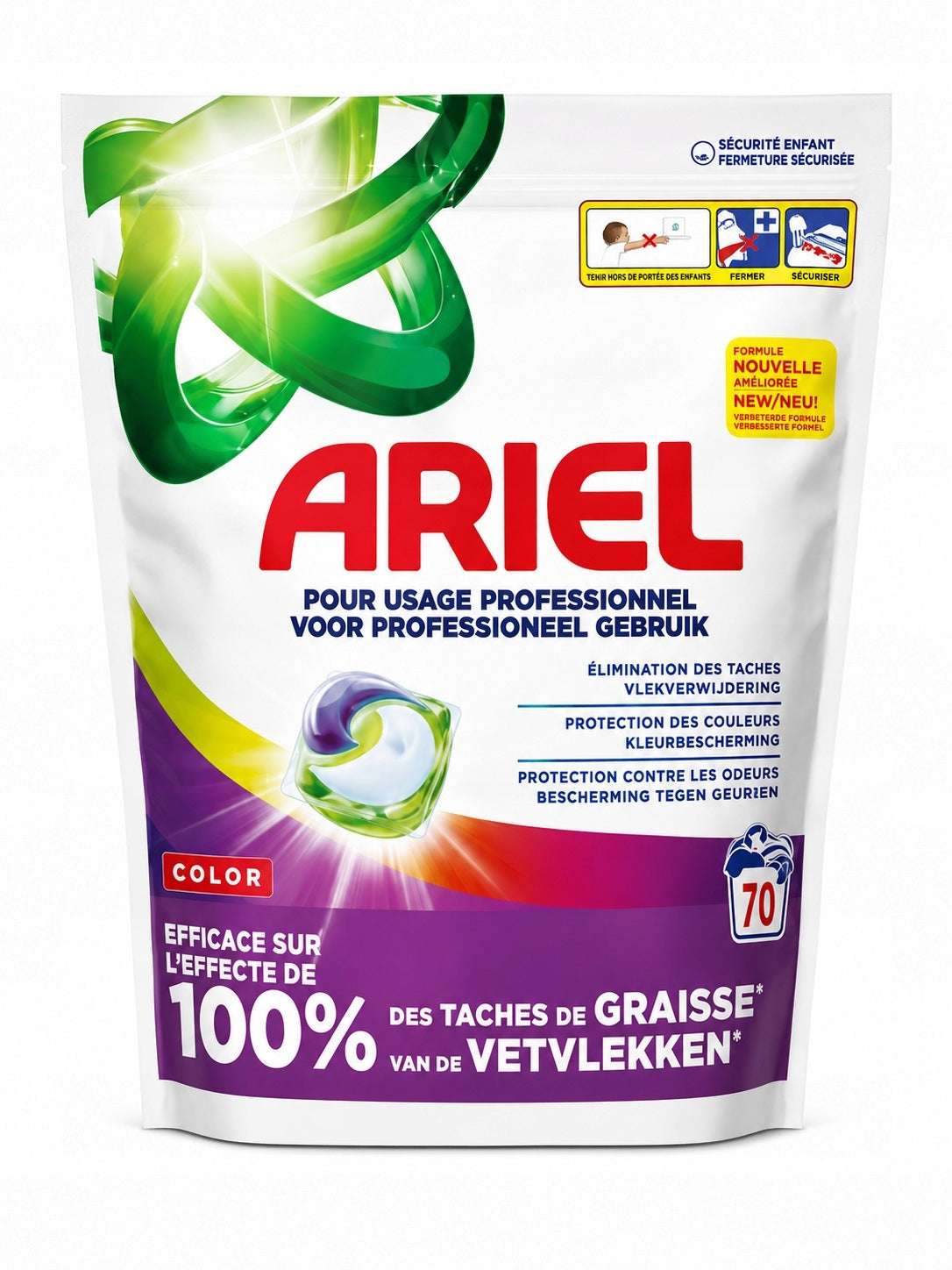 2x ARIEL PROFESSIONAL CAPS WASHING CAPSULES COLOR 70pcs