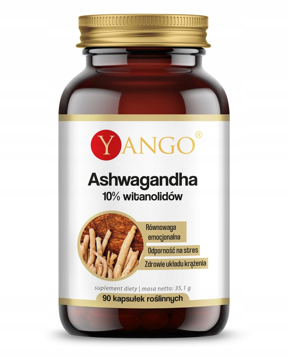 2x ASHWAGANDHA CAPSULES YANGO 10% Withanolides Root 90 caps. VEGE Supl. Packaging status original