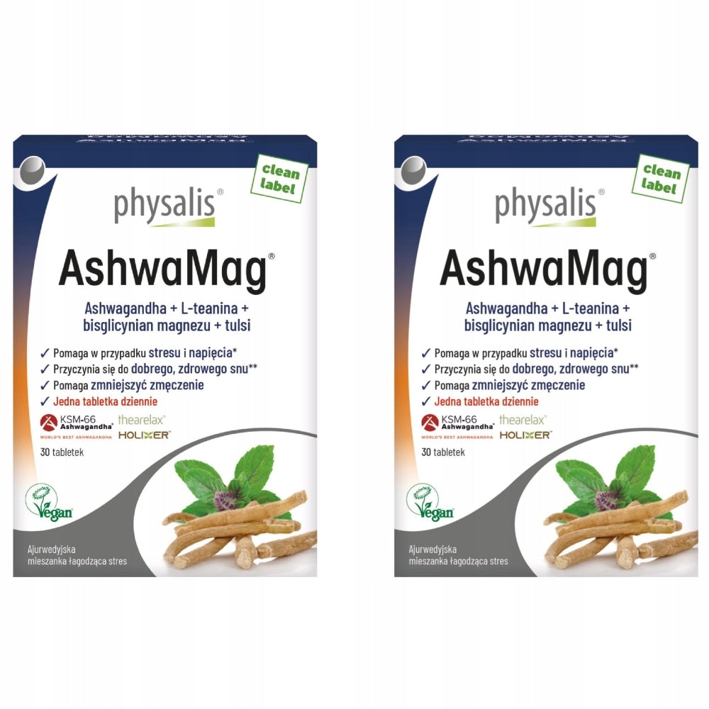 2x ASHWAGANDHA + MAGNESIUM 30 TABLETS - PHYSALIS