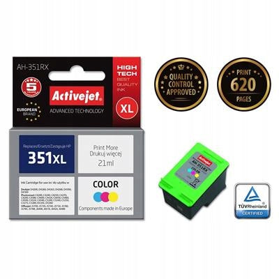 2x Activejet AH-351RX Ink (replacement HP 351XL CB338EE; Premium; 21 ml; kol