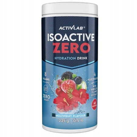2x Activlab Isoactive ZERO ELECTROLYTES WITHOUT SUGAR Fruit Flavour 225g Expiration date at least 1 year from the date of purchase