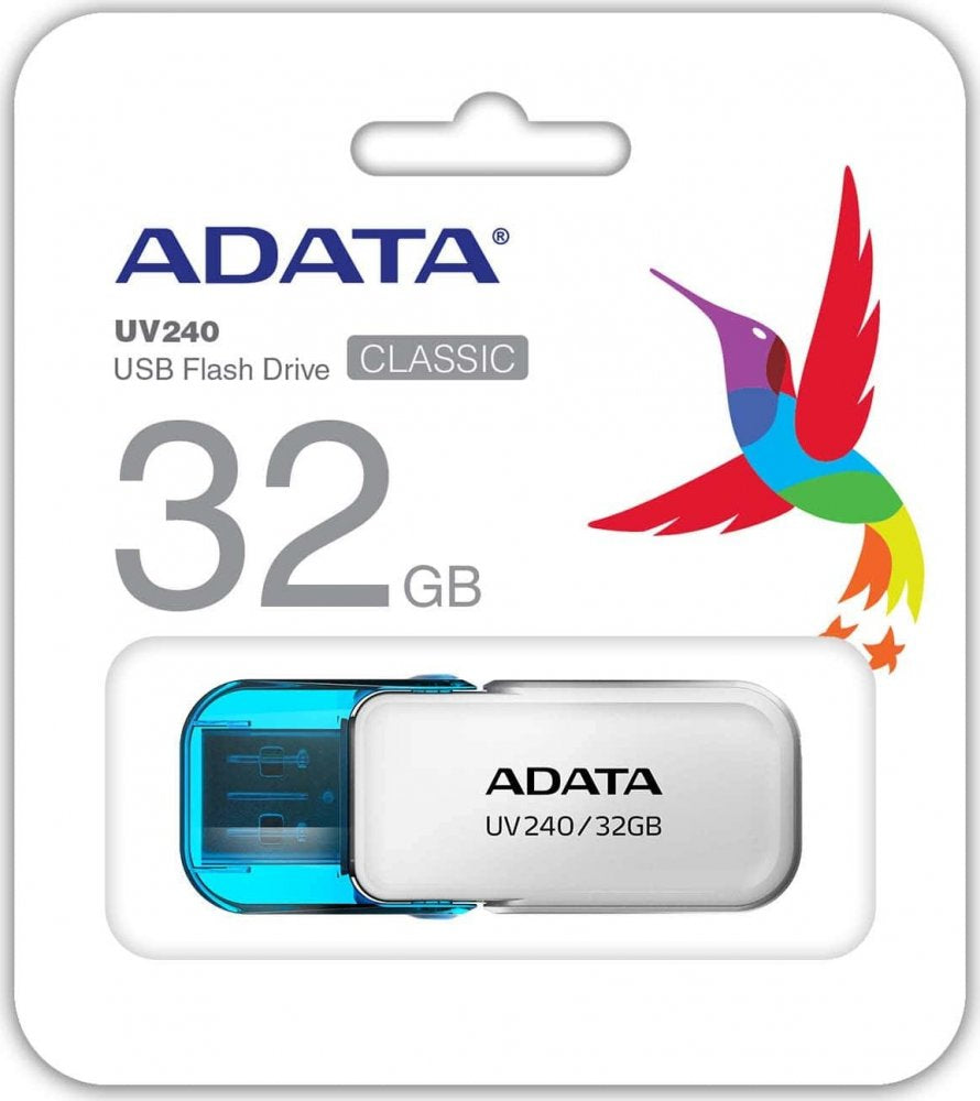 2x Adata Pendrive UV240 32GB USB 2.0 White Color white