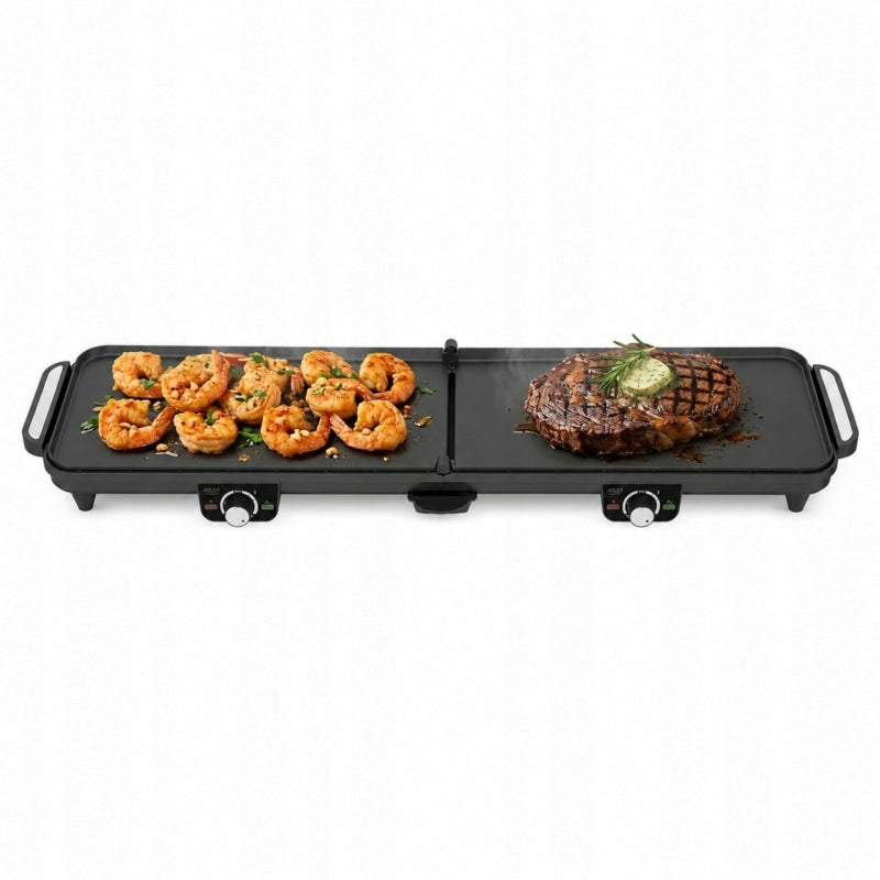 2x Adler Ad 6617 3000 W Double Grill Plate Black Electric Grill