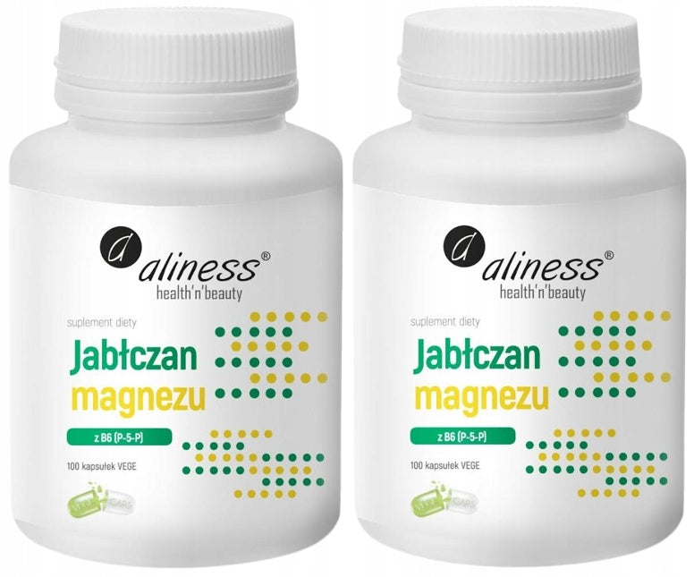 2x Aliness MAGNESIUM MALATE + B6 Magnesium MUSCLES Heart Hormonal Balance