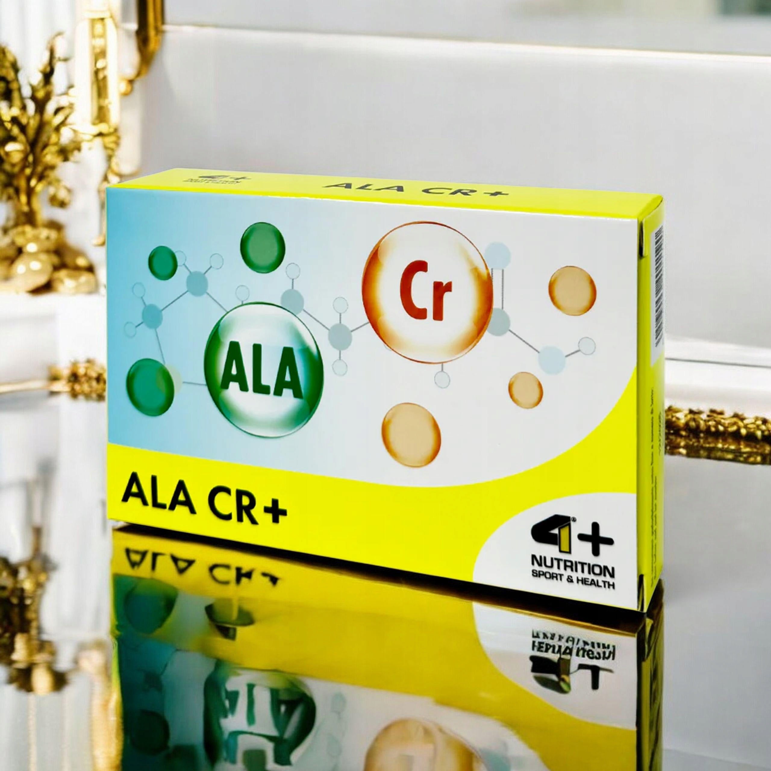 2x Alpha-Lipoic Acid ALA 600mg + Chromium 25µg Metabolism Glucose 4SN Brand 4+ Nutrition