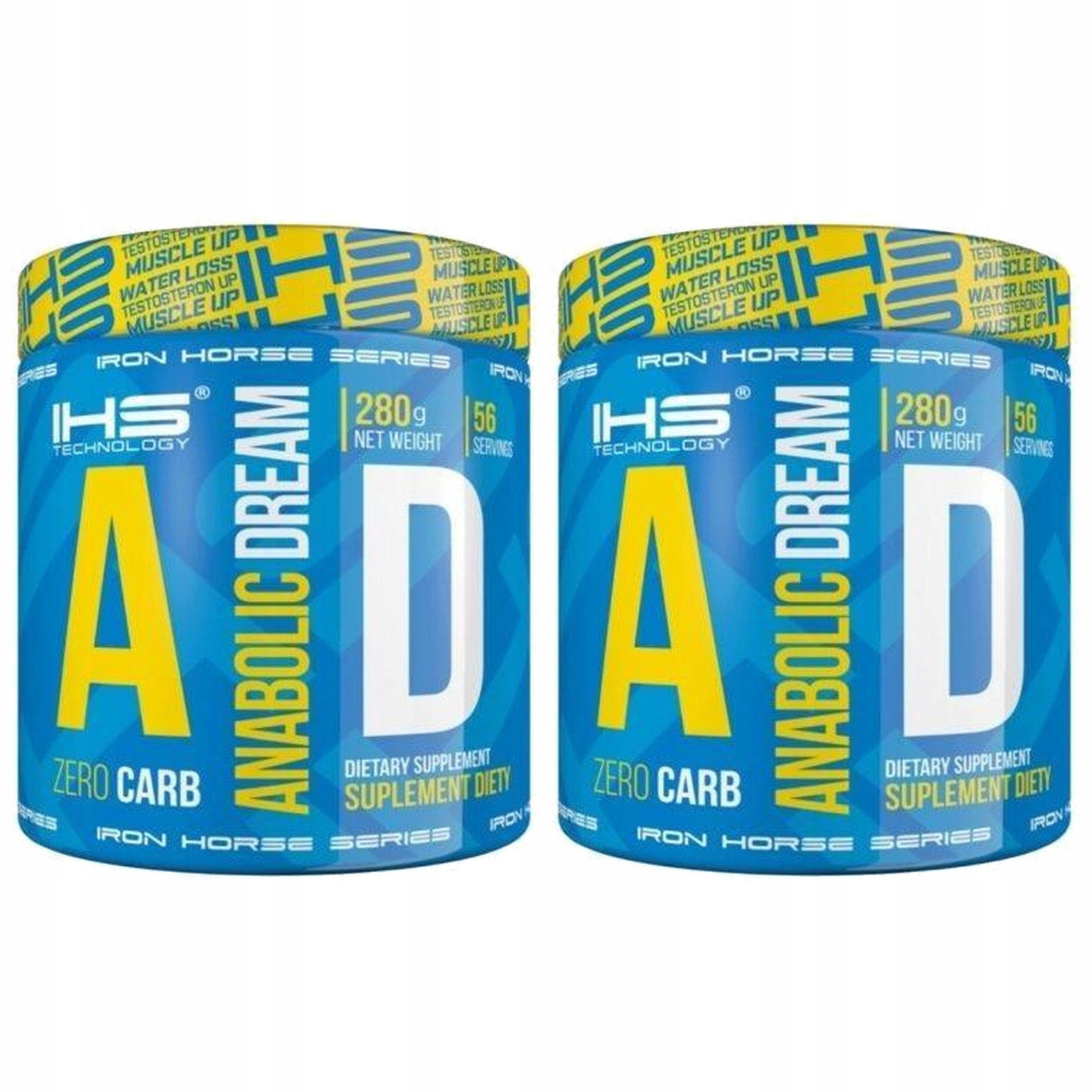 2x Anabolic Creatine 5 Form 280g Zinc Mass Strength Regeneration IRON HORSE