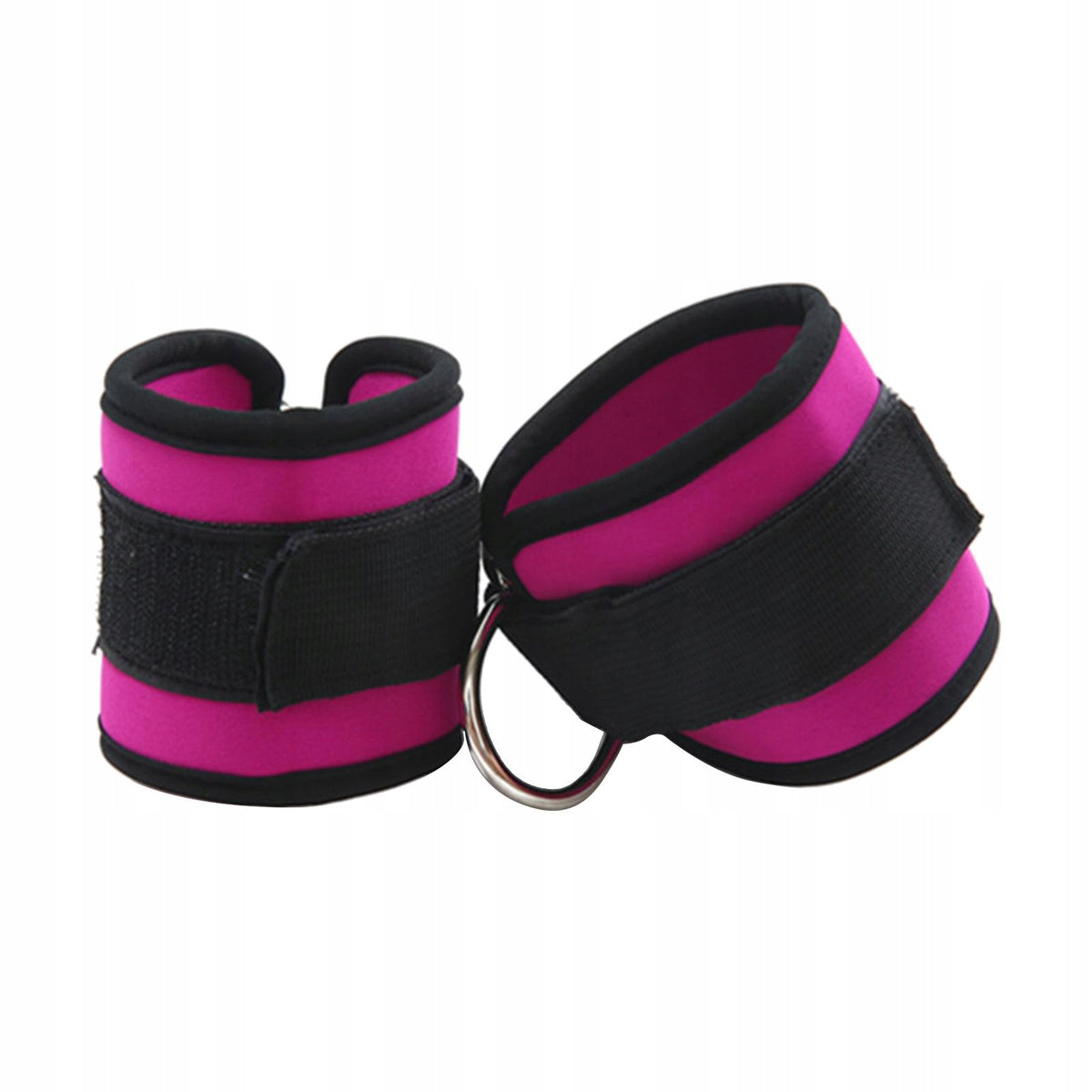 2x Ankle Anchor Strap Exercise Squat Fitness Leg Extensions Rose Red
