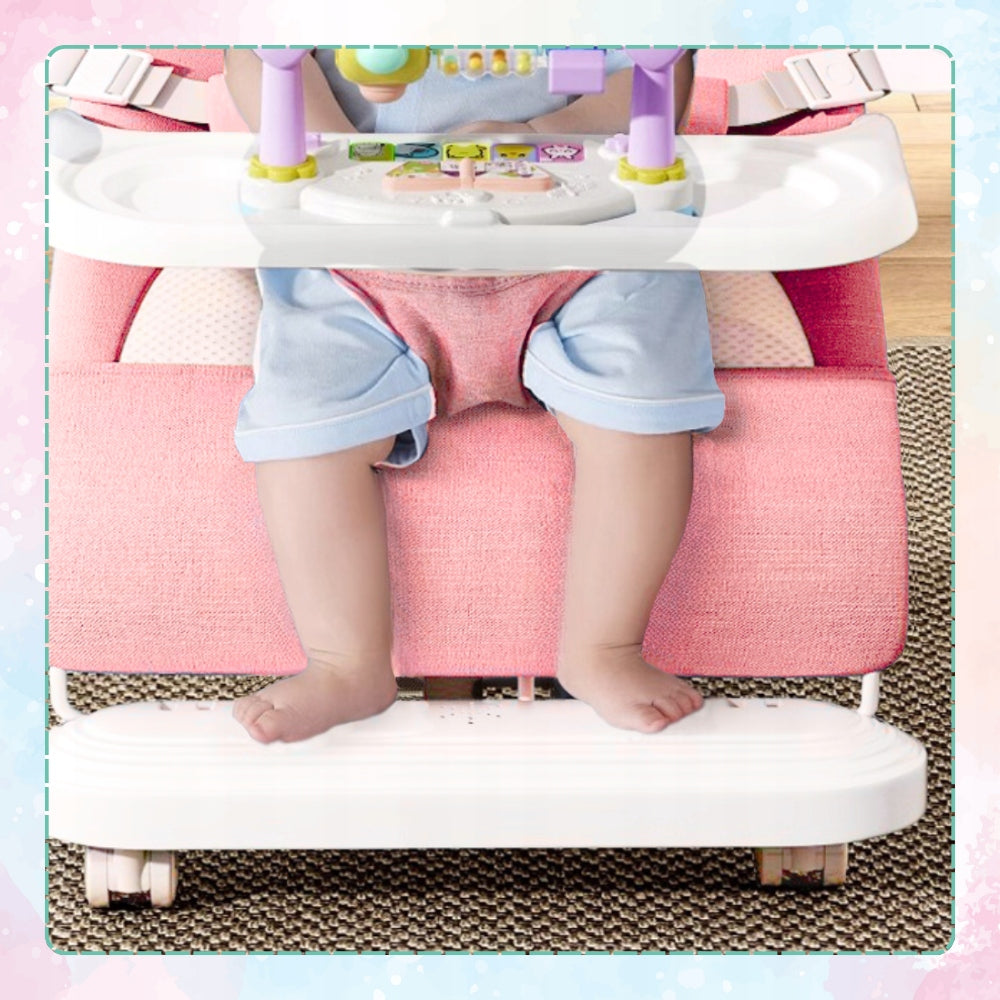 2x BABY LOUNGER ROCKER FOLDING NICEKIDS + RATTLE PIANO Manufacturer code DLA NIEMOWLĄT BUJACZEK RÓŻOWY