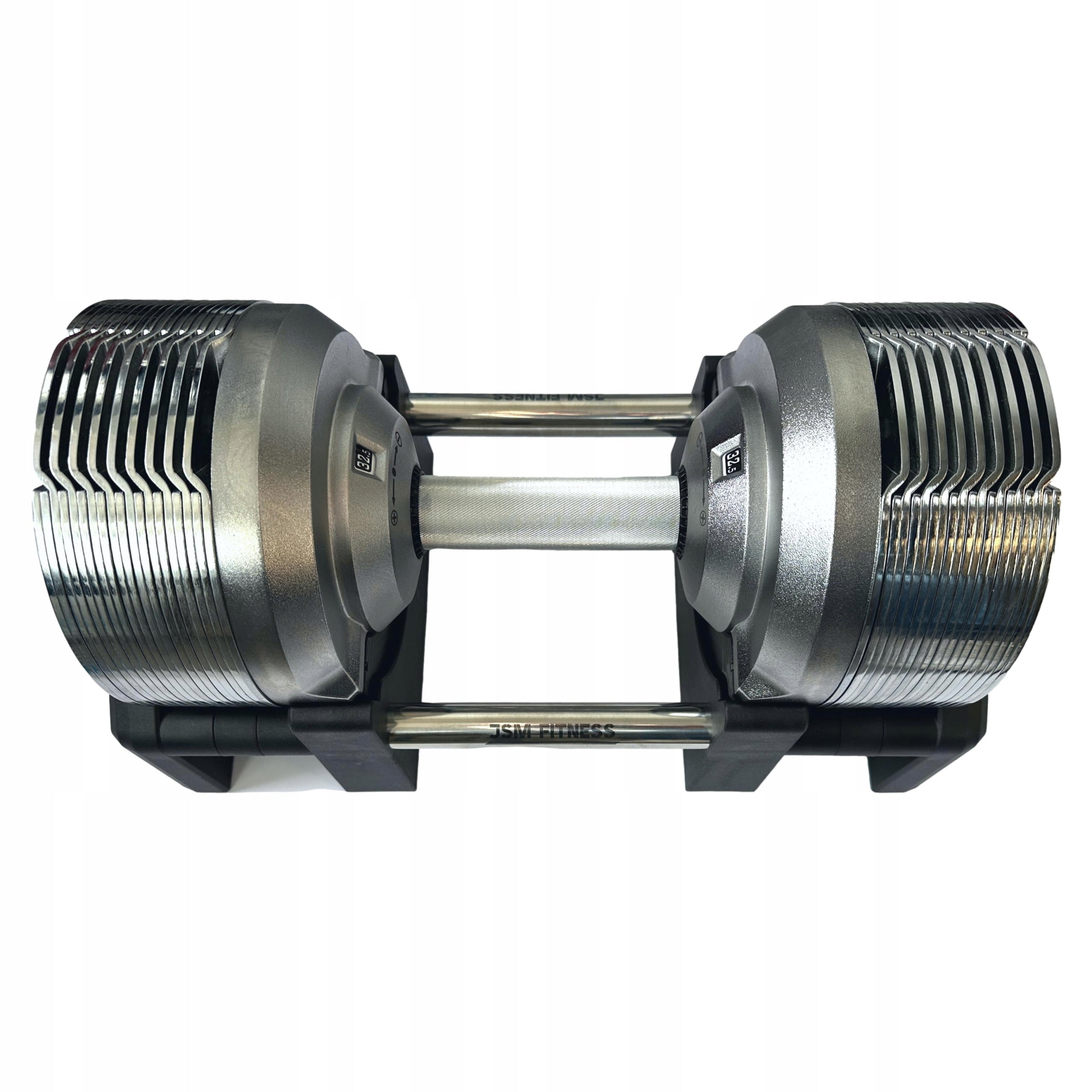 2x BARBELL ADJUSTABLE 23.5KG stroke every 1.5kg, 14in1 DUMBBELL ADJUSTABLE JSM Kind chrome
