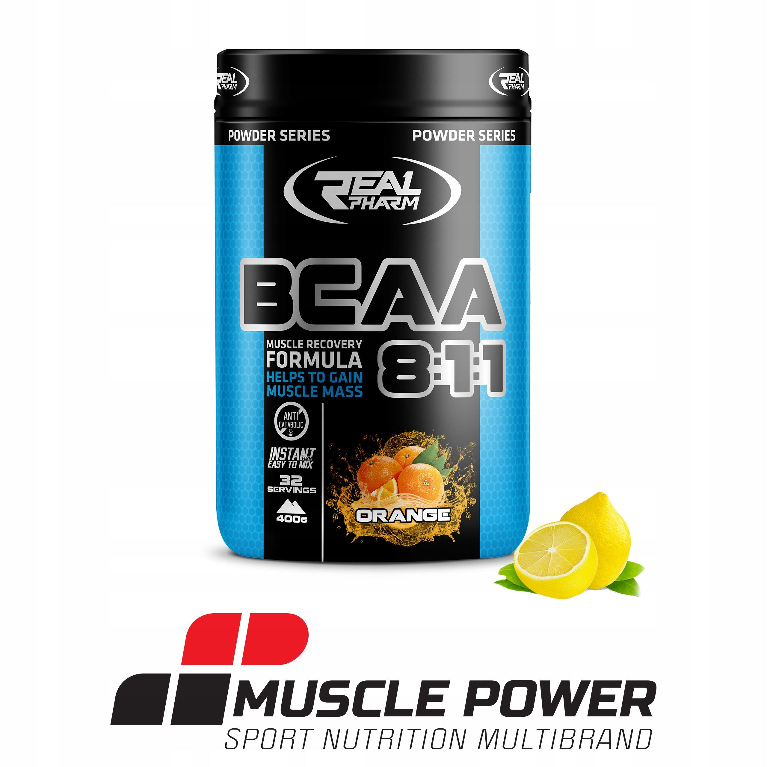 2x BCAA 8:1:1 Real Pharm 400g Branched Chain Amino Acids Leucine Isoleucine Brand Real Pharm