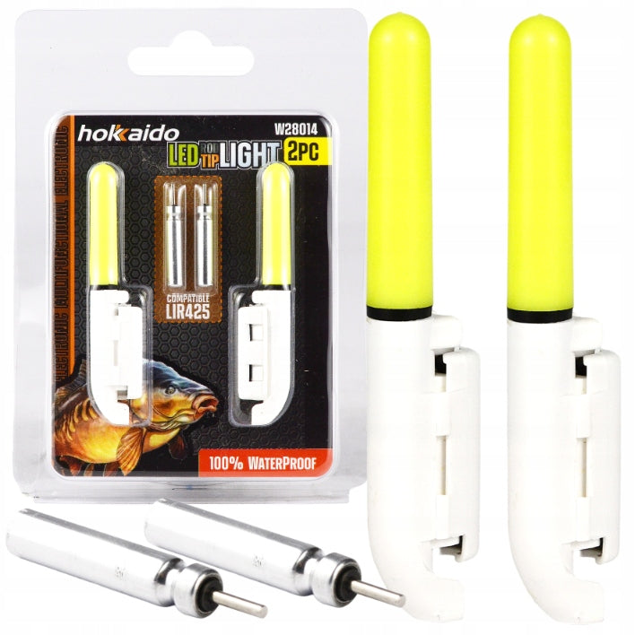 2x BITE ALARMS HOKKAIDO W28014 FOR LED TIP - GREEN + BATTERIES