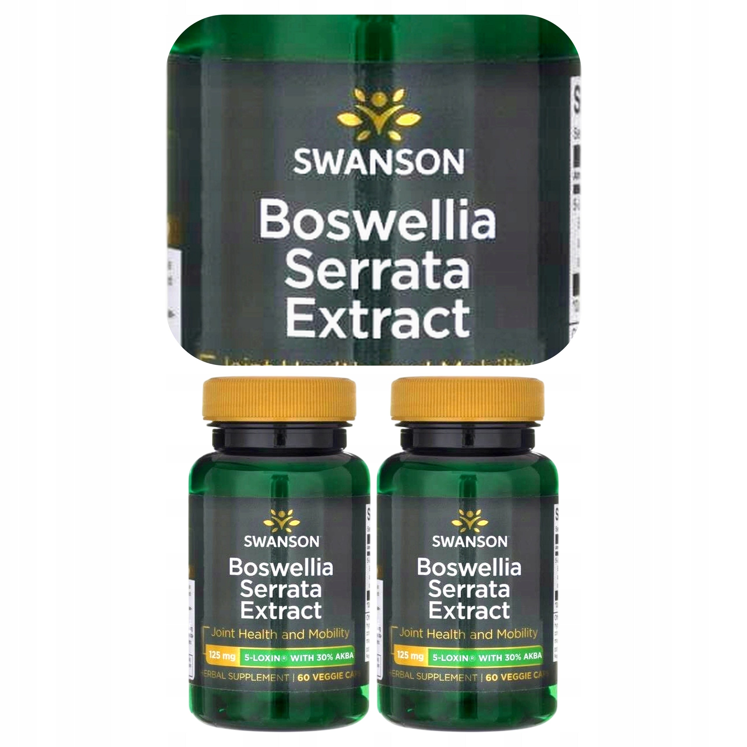2x BOSWELLIA SWANSON Boswellia 5-Loxin Extract 30% AKBA 125 mg 60 kaps.