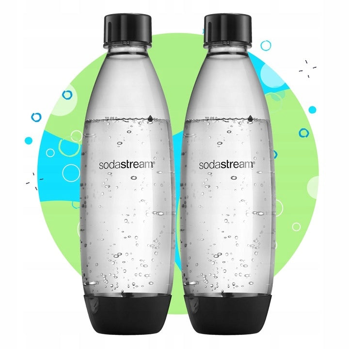 2x BOTTLES FOR SATURATOR SodaStream Fuse 1L TWO-PACK | FOR DISHWASHER Kind CO2 gas cylinder