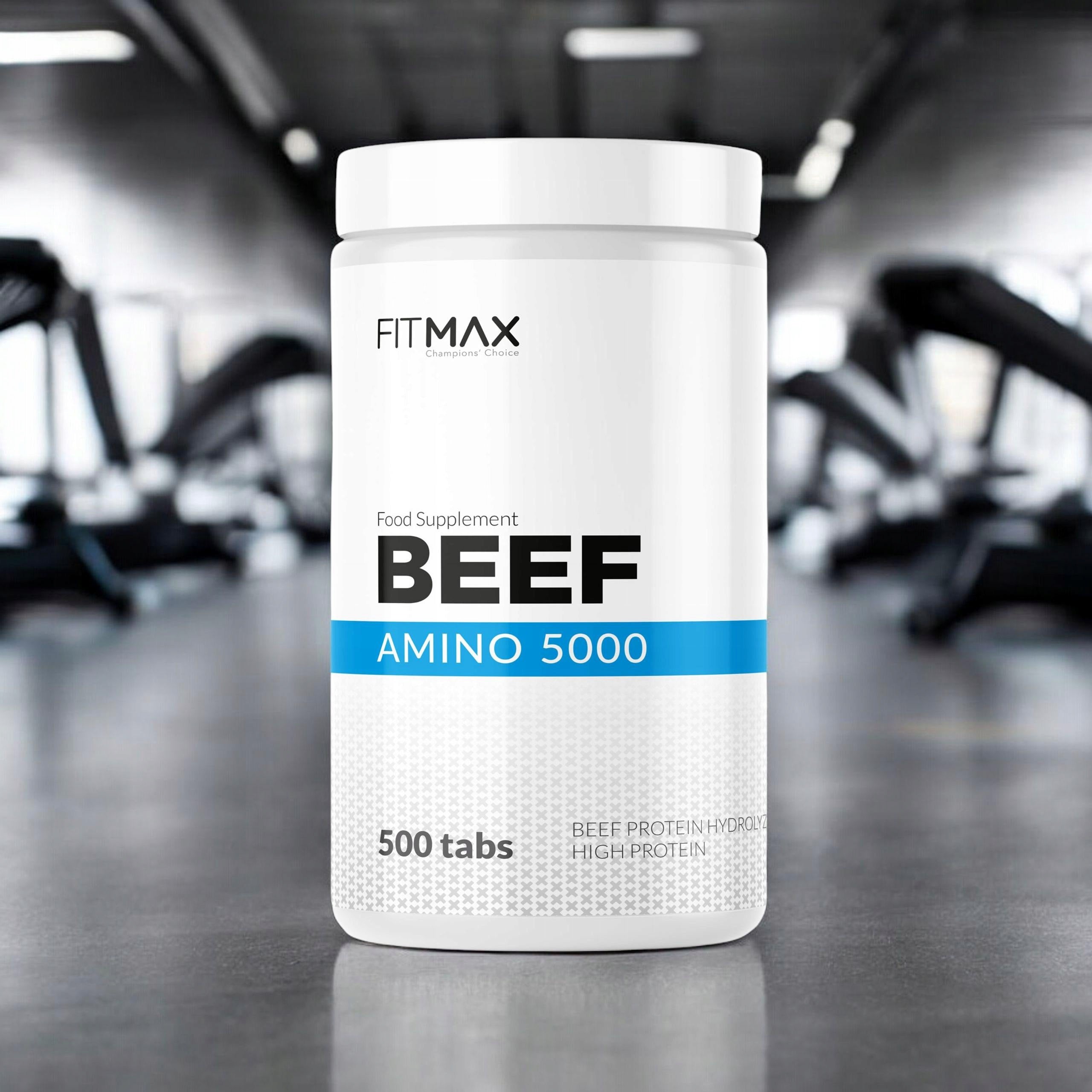 2x Beef Amino 5000 Beef Protein Hydrolysate 500 Tablets High Biofits Brand FitMax