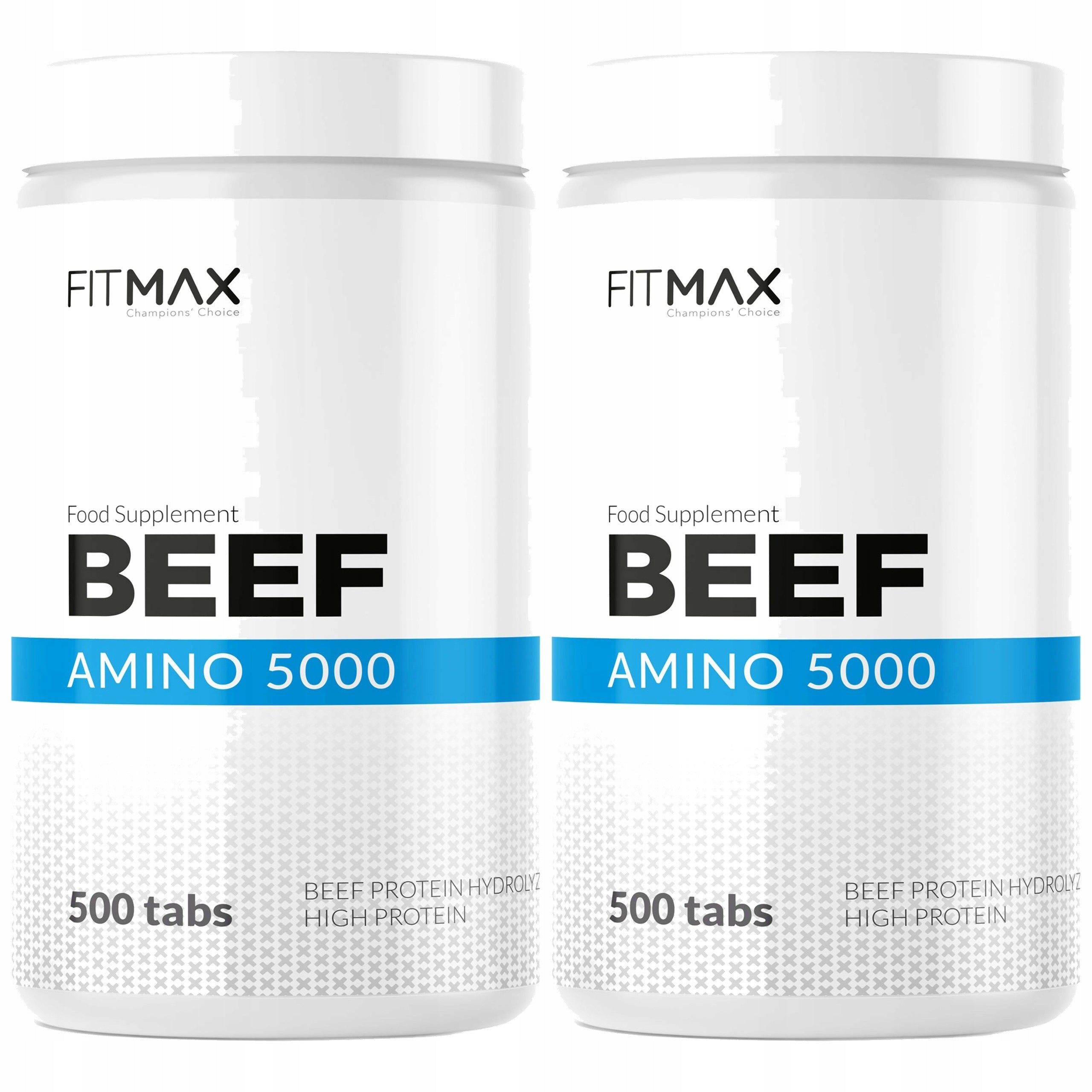 2x Beef Amino 5000 Beef Protein Hydrolysate 500 Tablets High Biofits