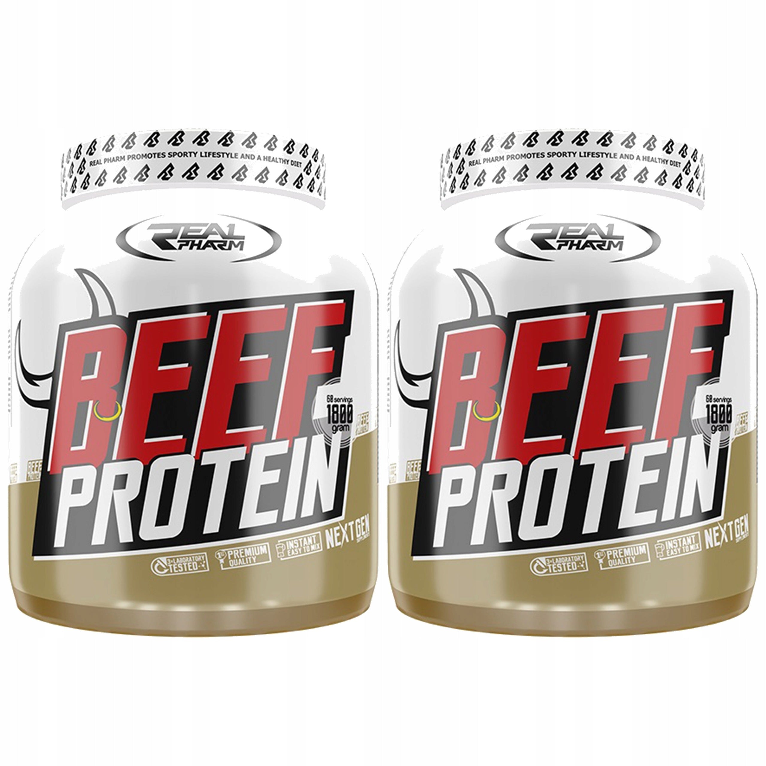 2x Beef Protein REAL PHARM BCAA Regeneration Beef Protein Conditioner Mass