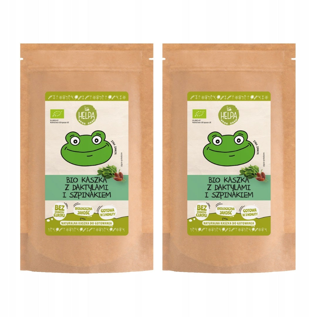 2x Bio Porridge with Dates and Spinach 200 g HELPA eco without added sugar