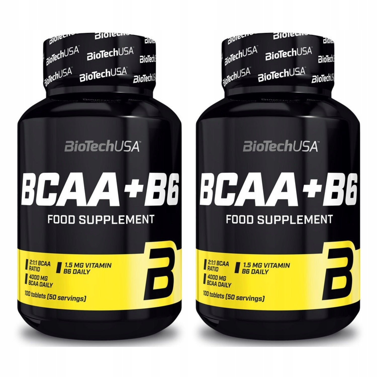 2x BioTech USA BCAA+ Vitamin B6 100 tablets