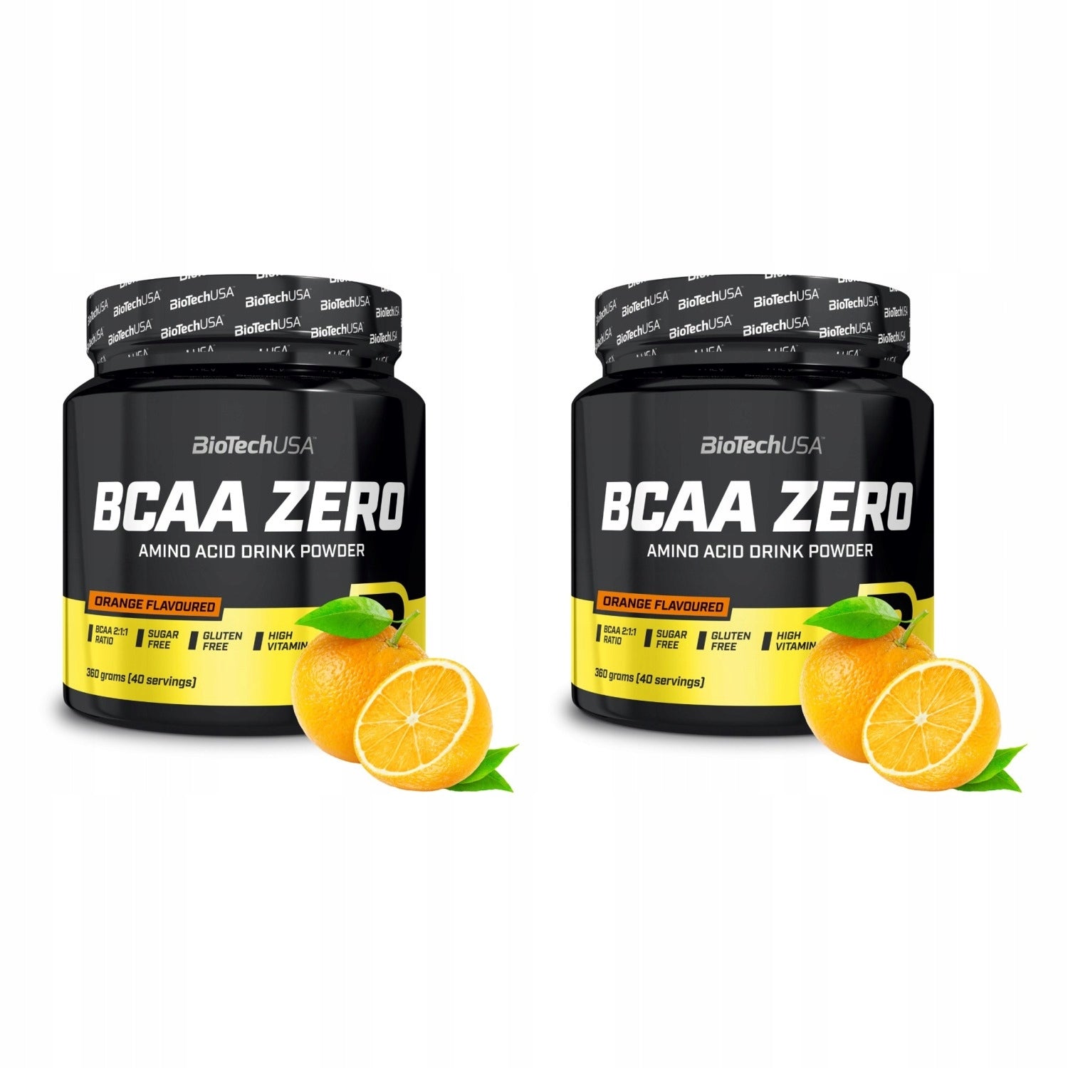 2x BioTech USA BCAA ZERO 360 g orange flavoured