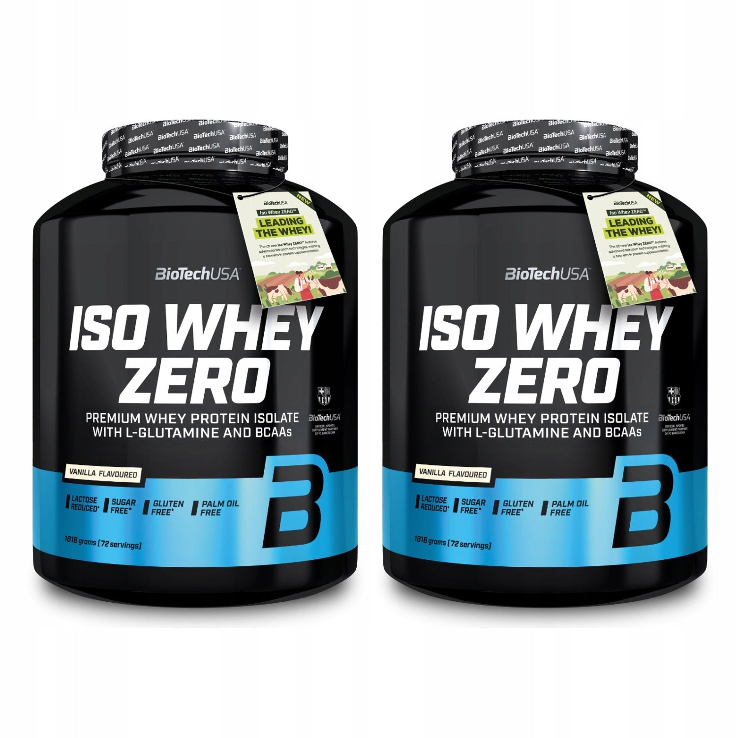 2x BioTech USA Iso Whey 1816 g lactose reduced vanilla flavoured