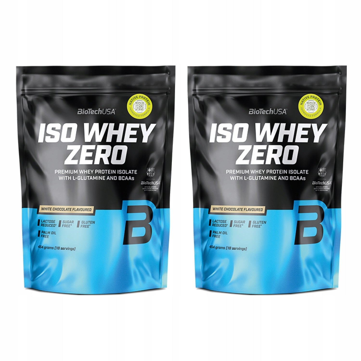 2x BioTech USA Iso Whey 454 g lactose reduced white chocolate flavoured
