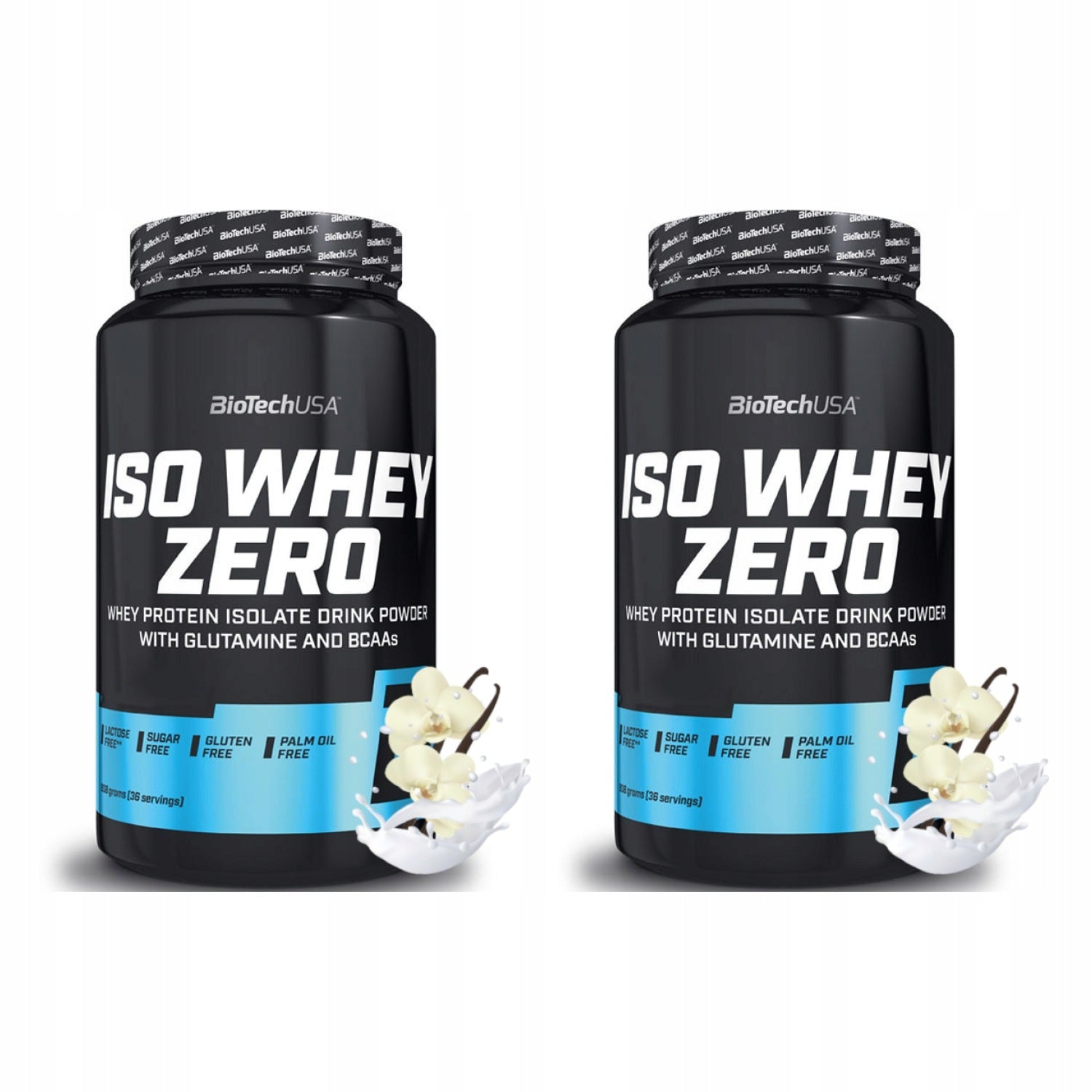 2x BioTech USA Iso Whey 908g lactose reduced vanilla flavoured