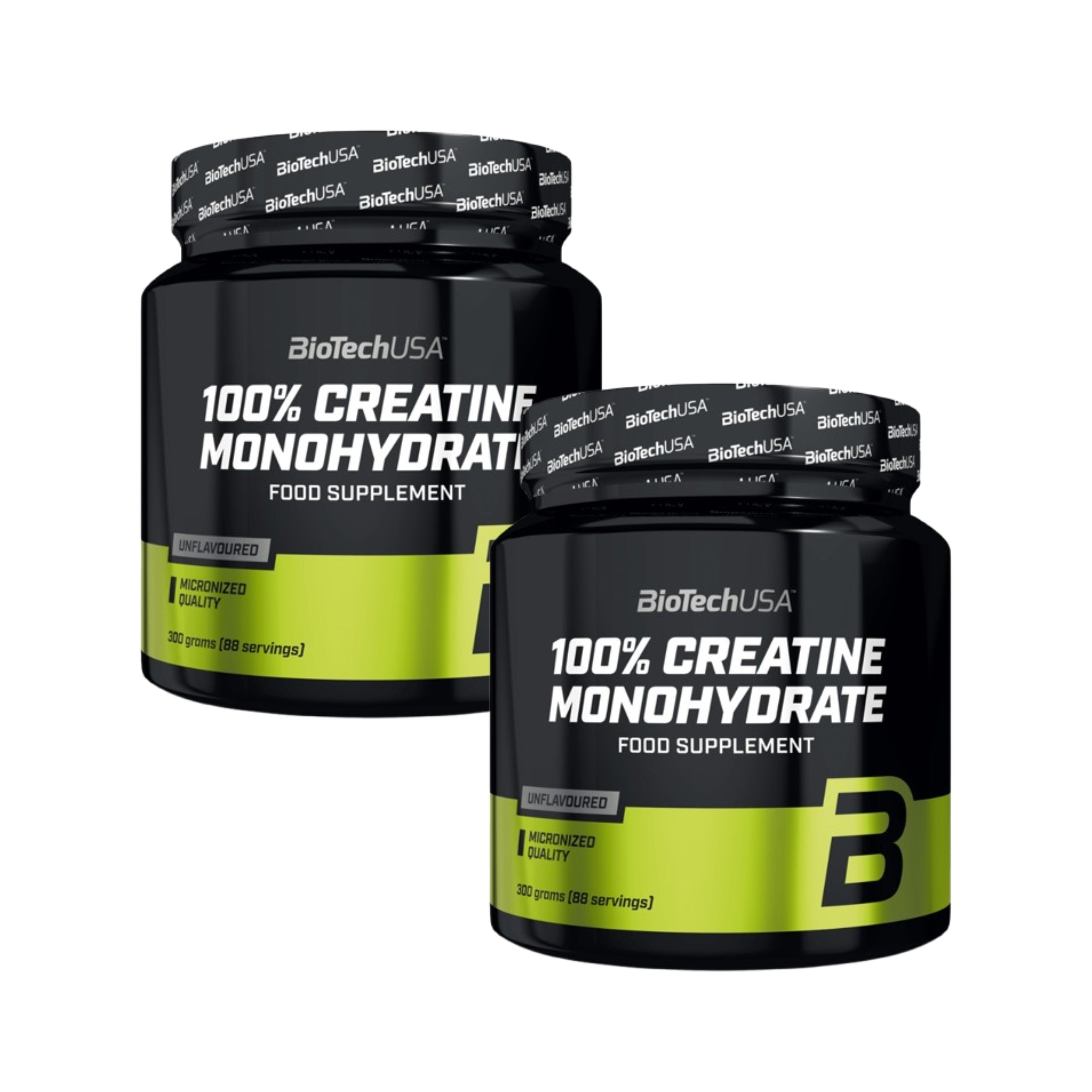 2x BioTechUSA 100% Creatine Monohydrate 300 g Creatine Monohydrate Muscle S