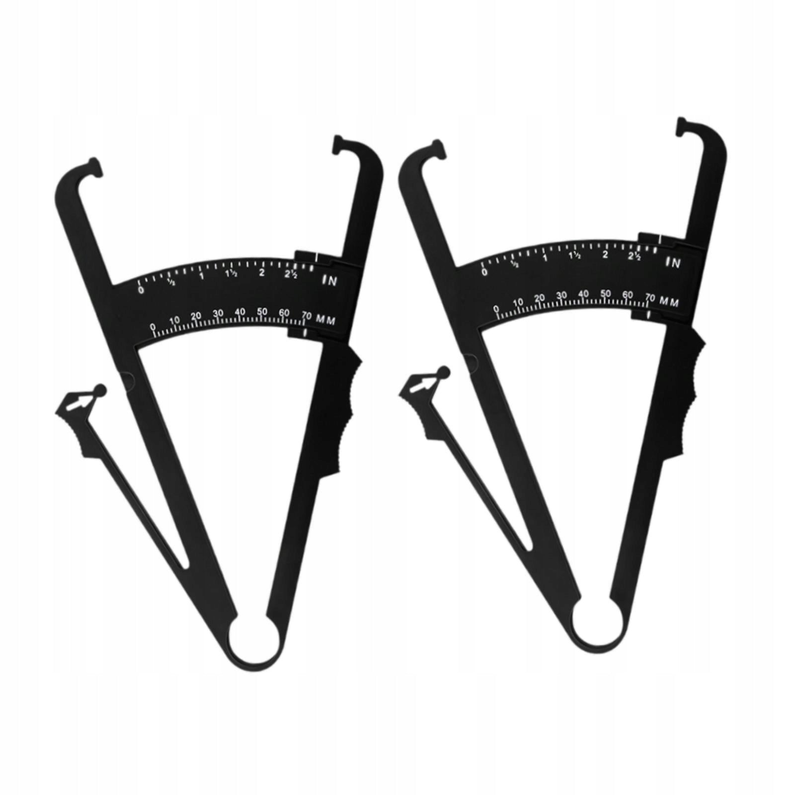 2x Body Thickness Caliper Measuring Tool Accurate Black Double Scale Batteries included no