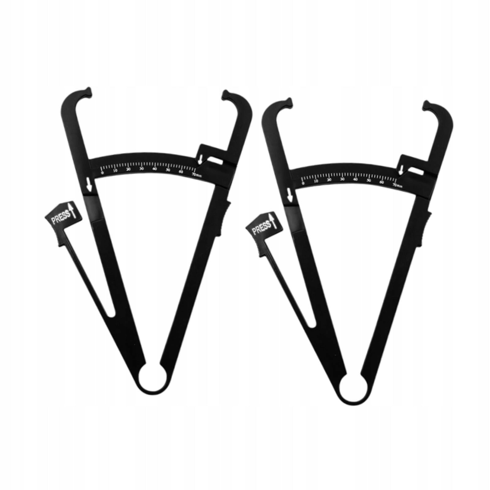 2x Body Thickness Caliper Professional Reliable Tool Y Black Single Scale
