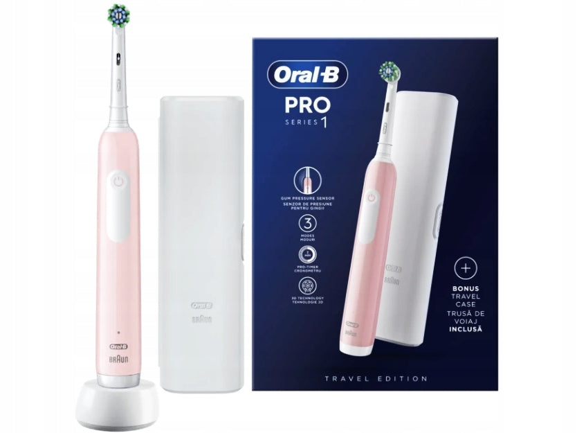 2x Braun Oral B Pro Series Electric Toothbrush 1 Rose Set