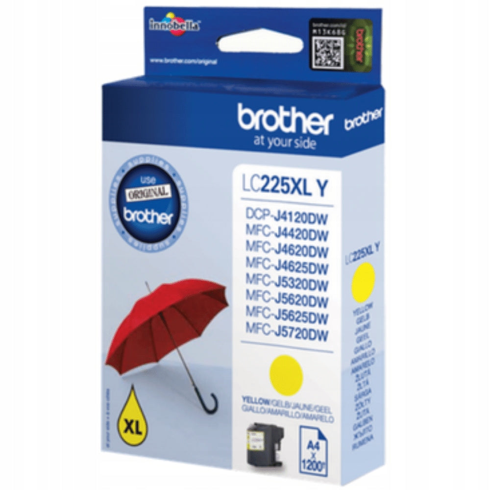 2x Brother | 225XLY | Yellow | Ink Cartridge | 1200 pages Color yellow