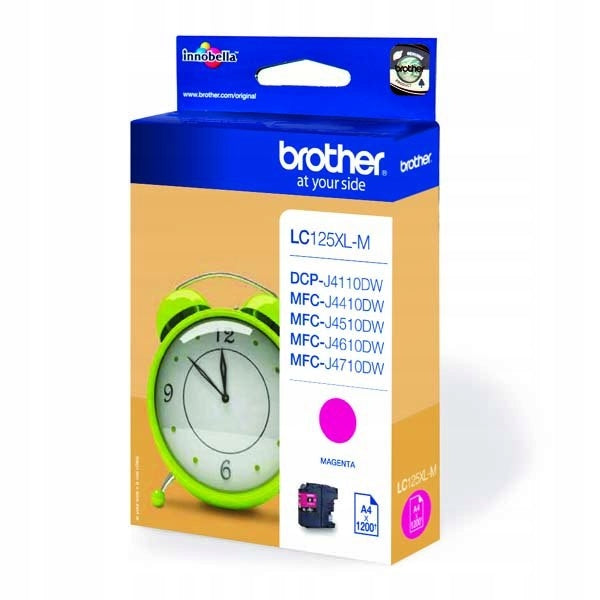 2x Brother LC125XLM Ink Cartridge, Magenta Color red (magenta)